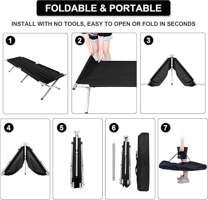 Folding Single Person Bed - Image 5